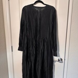 Banana Republic Midi Black Pleated Dress